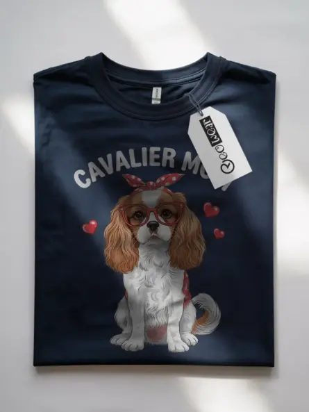 Trendy Cavalier Mom T-Shirt for Dog Lovers - Image 7