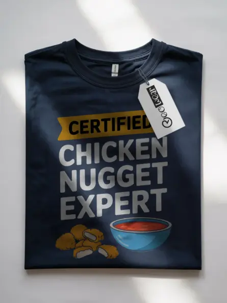 Certified Chicken Nugget Shirt – Funny Foodie Power Tee - Image 10