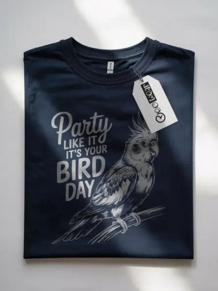 Cockatiel Birthday T-Shirt – Party Like It’s Your Bird Day Tee - Image 10
