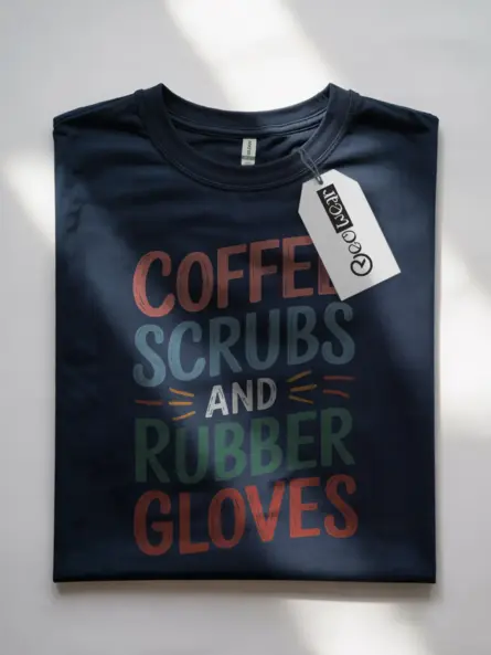 Coffee Scrubs and Rubber Gloves Shirt – Nurse Humor Tee - Image 7