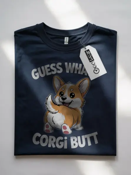 Funny Corgi Butt T-Shirt – Playful Dog Lover Graphic Tee - Image 7