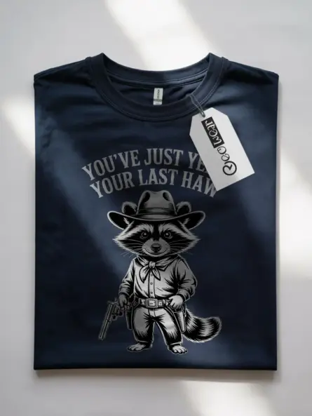 Cowboy Raccoon T-Shirt – You've Just Yee'd Your Last Haw Vintage Tee - Image 7
