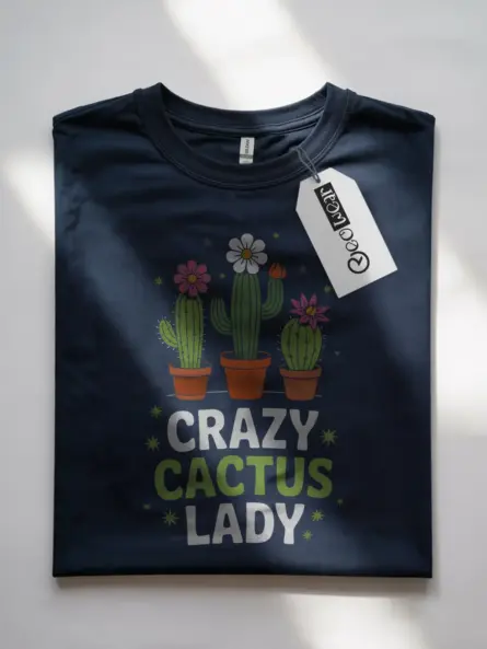 Crazy Cactus Lady T-Shirt - Image 7