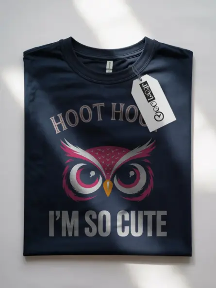 Adorable Cute Owl T-Shirt – Fun Pink Graphic Tee for Owl Lovers - Image 4