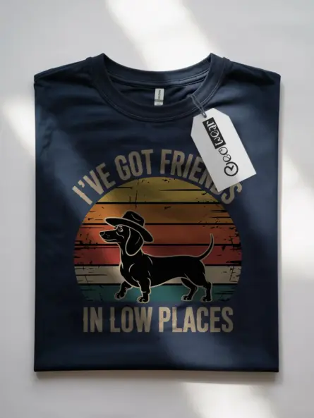 Dachshund Cowboy Shirt – Retro Sunset Western Dog Tee - Image 10