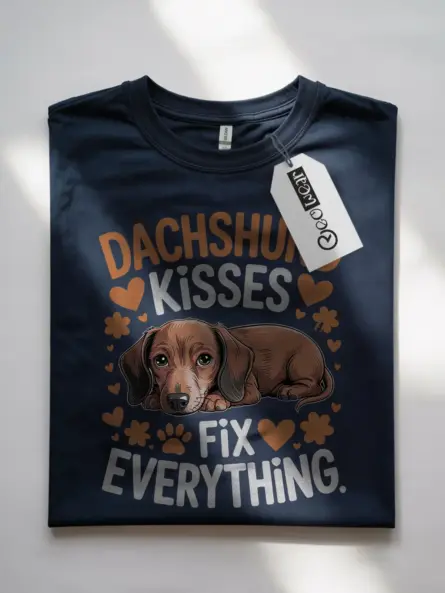 Dachshund Kisses Shirt – Sweet Floral Dog Mom Gift Tee - Image 7
