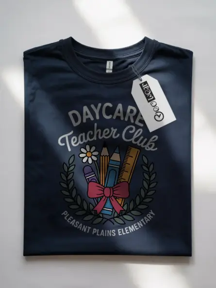 Daycare Teacher Shirt – Cute Club Spirit Laurel Wreath Tee - Image 7