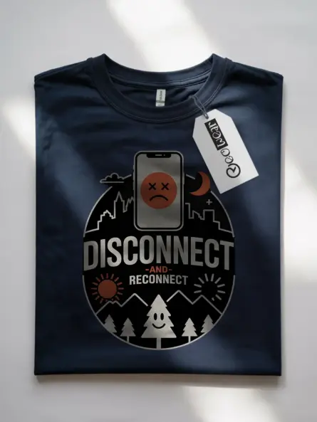 Disconnect and Reconnect T-Shirt for Digital Detox - Image 7