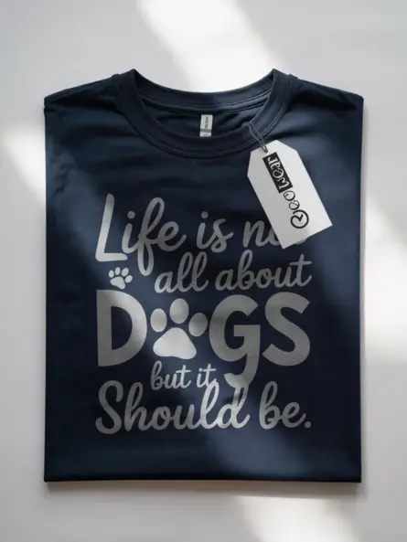 Dog Rescue Paw Print T-Shirt – Life Is Not All About Dogs But It Should Be - Image 10