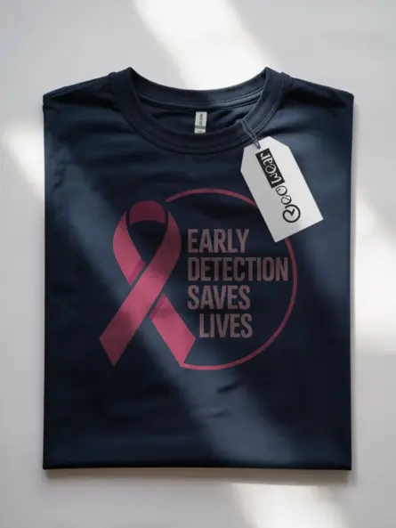 Early Detection Saves Lives Shirt – Powerful Pink Ribbon Awareness Tee - Image 8