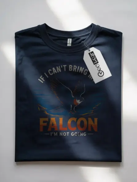 Falconer T Shirt for Sale – “If I Can’t Bring My Falcon” Graphic Tee - Image 10
