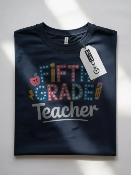 Fifth Grade Teacher Shirt – Cute Polka Dot Power Tee - Image 7