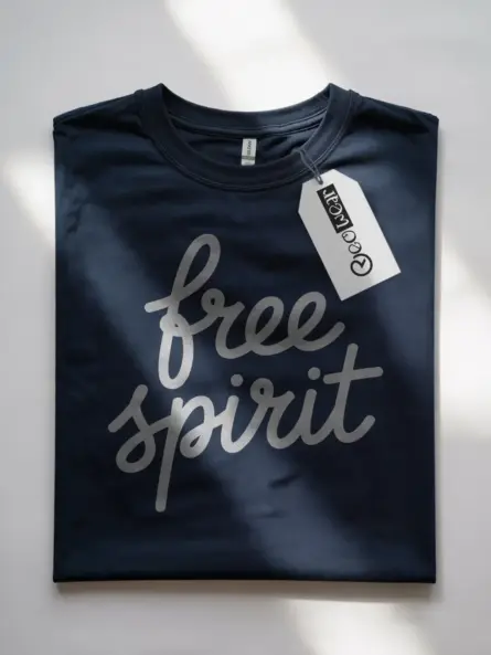 Modern Free Spirit T-Shirt – Minimalist Script Boho Vibes - Image 7