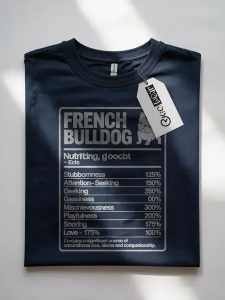 French Bulldog Nutrition Facts Shirt – Hilarious Dog Lover Tee - Image 10