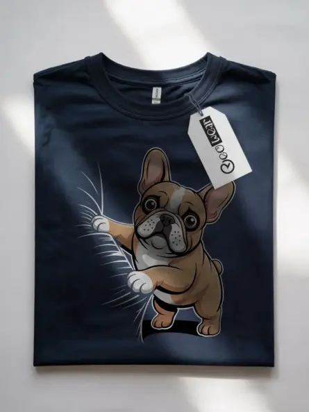 French Bulldog Shirt – Cute Cartoon Dog Lover Graphic Tee - Image 7