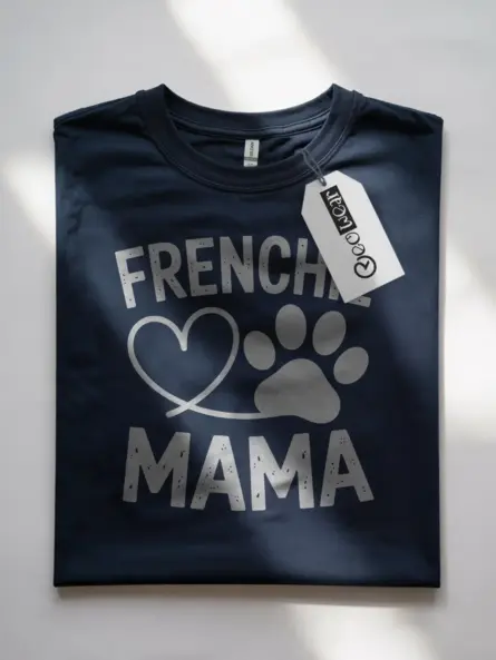 Frenchie Mama Shirt – Cute Minimal Dog Mom Tee for Women - Image 10
