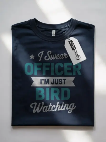 Funny Bird Watching Officer T-Shirt – Police Joke for Birders - Image 7