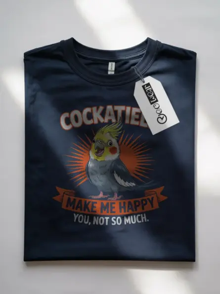 Funny Cockatiel T-Shirt for Bird Lovers – Cheerful Pet Bird Graphic Tee - Image 10