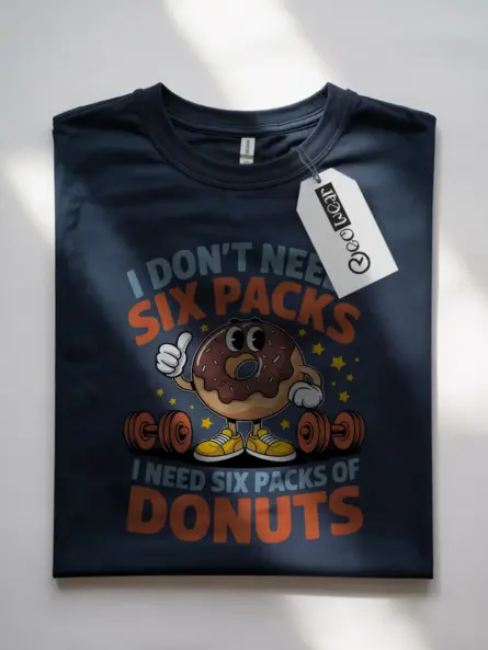 I Don’t Need Six Packs I Need Donuts Funny Donut Gym T Shirt - Image 7