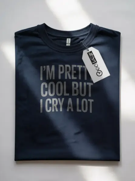 Funny Emotional T-Shirt – I’m Pretty Cool But I Cry A Lot - Image 7