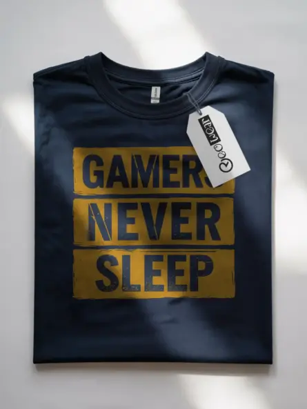 Funny Gamer T Shirt – Gamers Never Sleep Graphic for Night Owls - Image 4