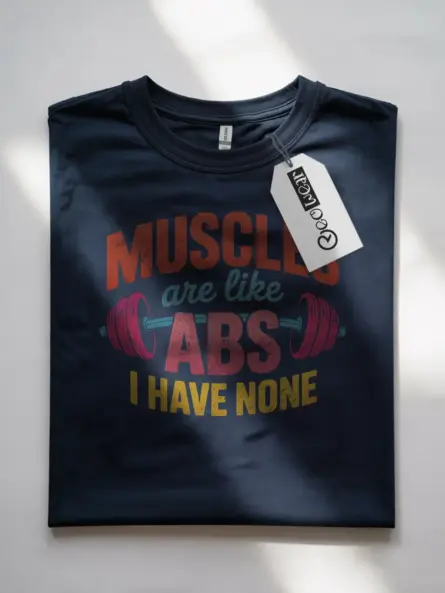 Funny Muscle Abs T-Shirt for Gym Humor - Image 7