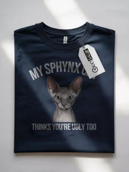 Funny Sphynx Cat t-Shirt – Ugly Too Sarcastic Tee - Image 7
