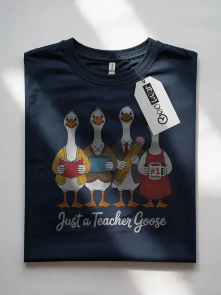 Funny Teacher Goose Shirt – Quirky Back to School Tee - Image 7