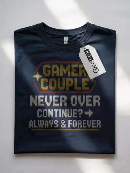 Gamer Couple Never Over T-Shirt - Image 10