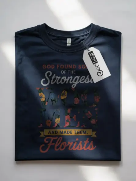 Strong Woman Florist T-Shirt Gift Tee - Image 7