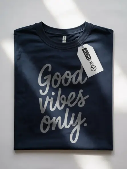 Good Vibes Only T-Shirt – Minimalist Yoga Era Affirmation Tee - Image 7