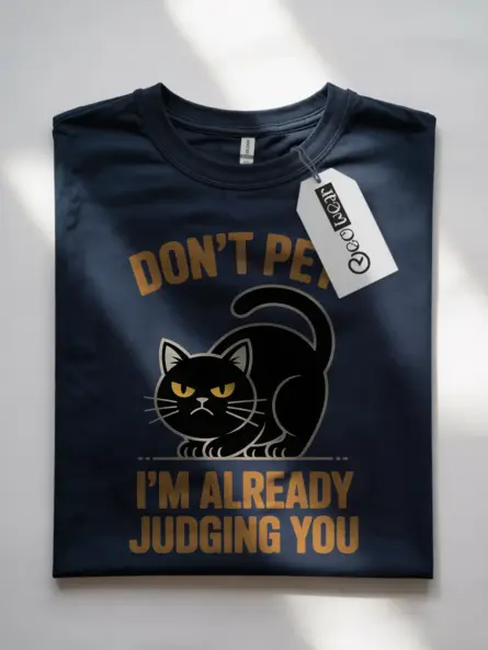 Grumpy Cat Shirt – Funny Minimalist Design for Sarcastic Pet Lovers - Image 7