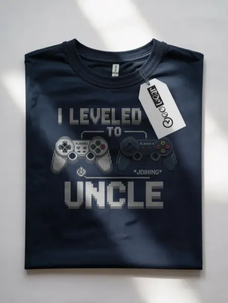 I Leveled Up to Uncle Gamer Uncle T-Shirt - Image 10