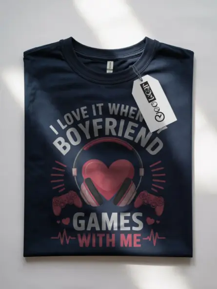 I Love It When My Gamer Boyfriend Games Shirt for Girlfriends - Image 10