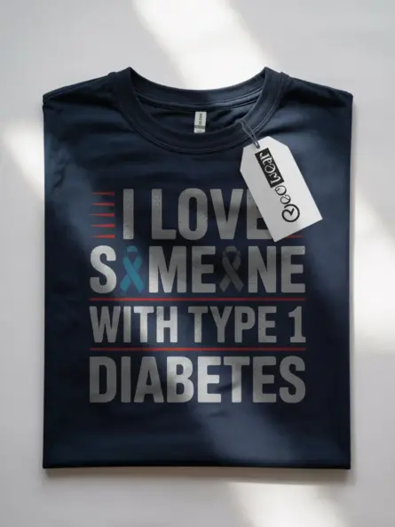 I Love Someone With Type 1 Diabetes Shirt – Bold Awareness Tee - Image 10