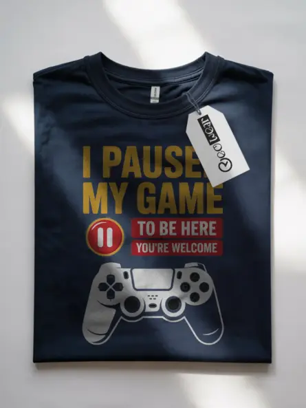 i paused my game t-shirt for gamers