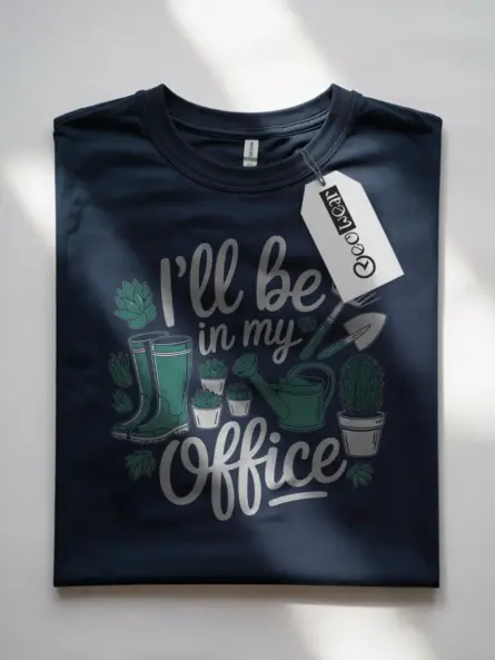 i'll be in my office gardening t-shirt