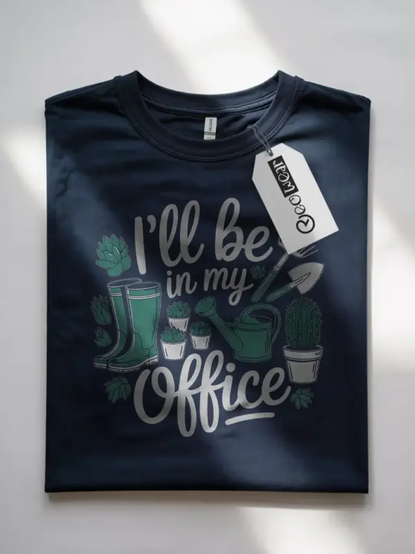 i'll be in my office gardening t-shirt