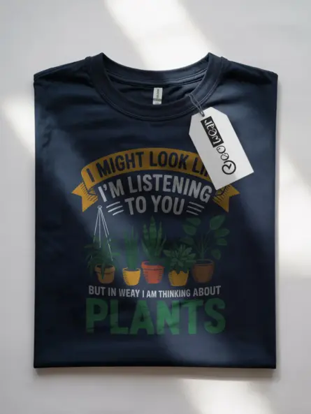 I Might Look Like I’m Listening To You But In My Head I’m Thinking About Plants T-Shirt - Image 7