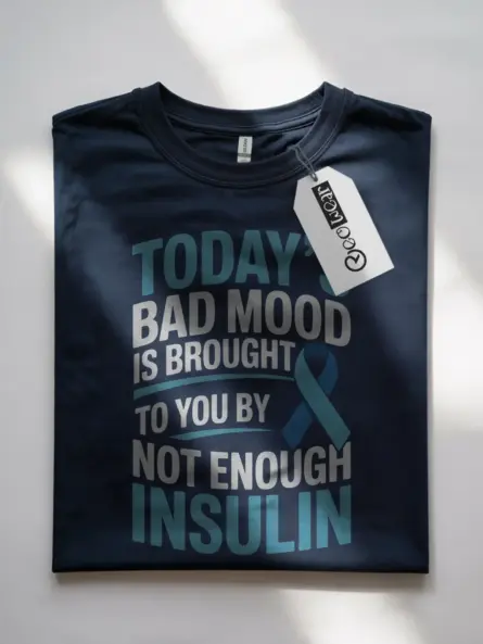 Insulin T Shirt – Bold Funny “Not Enough Insulin” Mood Tee for Diabetics - Image 10
