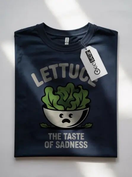 Lettuce the Taste of Sadness T-Shirt – Funny Food Meme Tee - Image 7