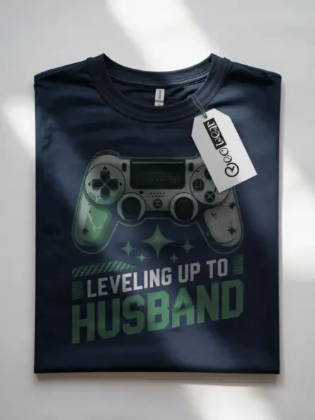 Leveling Up to Husband Gamer T-Shirt - Image 7