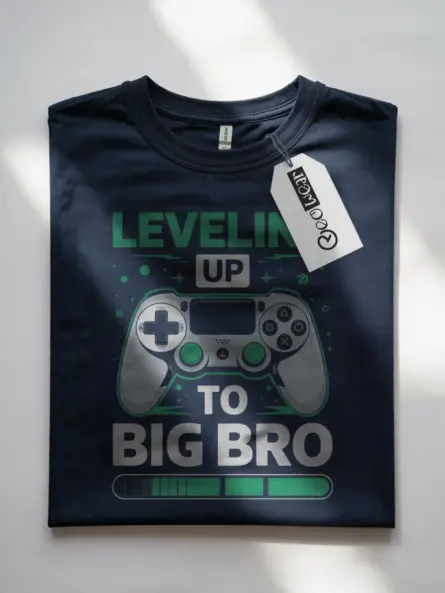 Leveling Up to Big Bro Gamer T-Shirt – Boys Video Game Reveal Tee - Image 7