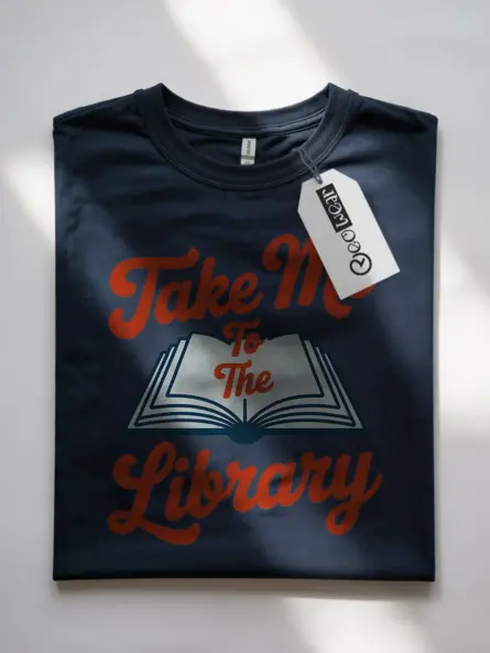 Retro Library Lover Shirt – Take Me to the Library Minimalist Tee - Image 7