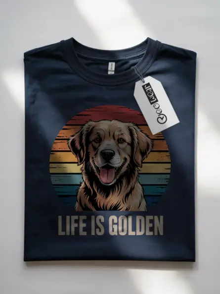 Life Is Golden Shirt – Retro Golden Retriever Tee for Dog Lovers - Image 10