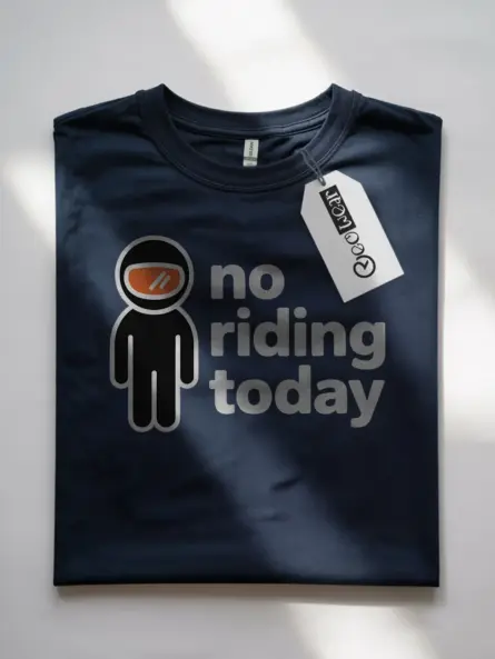 No Riding Today Motorcycle Humor T-Shirt – Minimalist Biker Gift Tee - Image 7