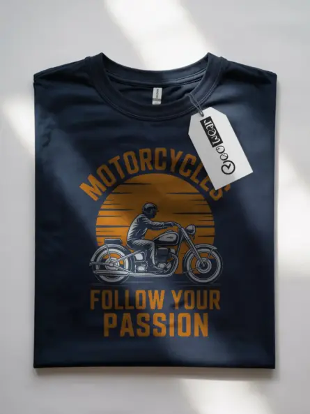 Epic Motorcycle Passion T-Shirt – Vintage Sunset Biker Design - Image 7