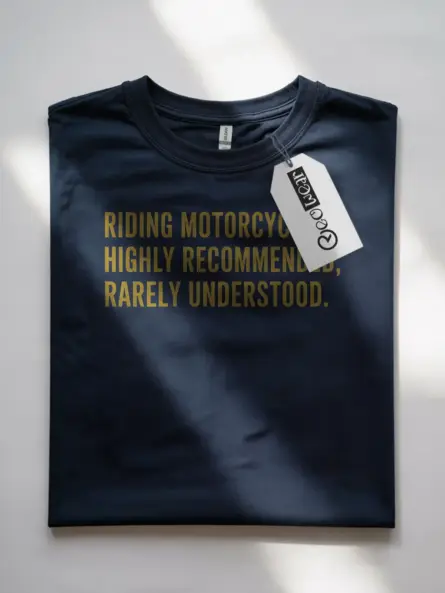 Striking Motorcycle Quote T-Shirt – Vintage Yellow Text on Black - Image 7