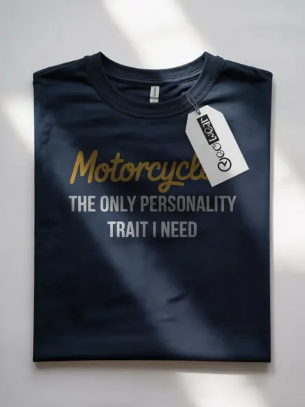 Witty Motorcycle Quote T-Shirt – Minimalist Personality Trait Biker Tee - Image 7