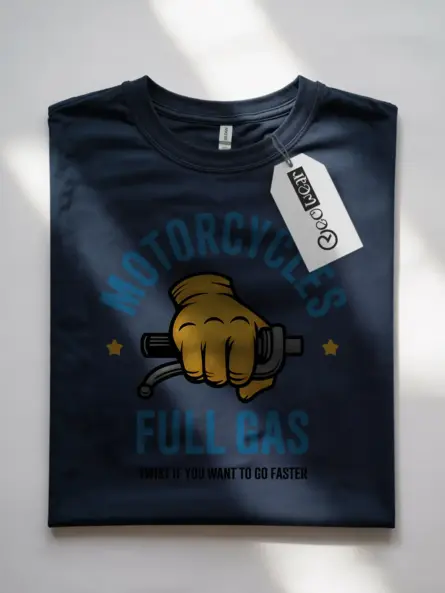 Bold Motorcycle Throttle T-Shirt – Full Gas Retro Rider Style - Image 7